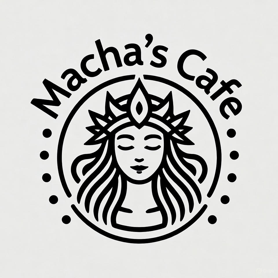macha's cafe logo logo